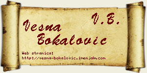 Vesna Bokalović vizit kartica